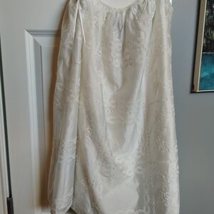 Aqua White Embroidered Swim Cover-Up